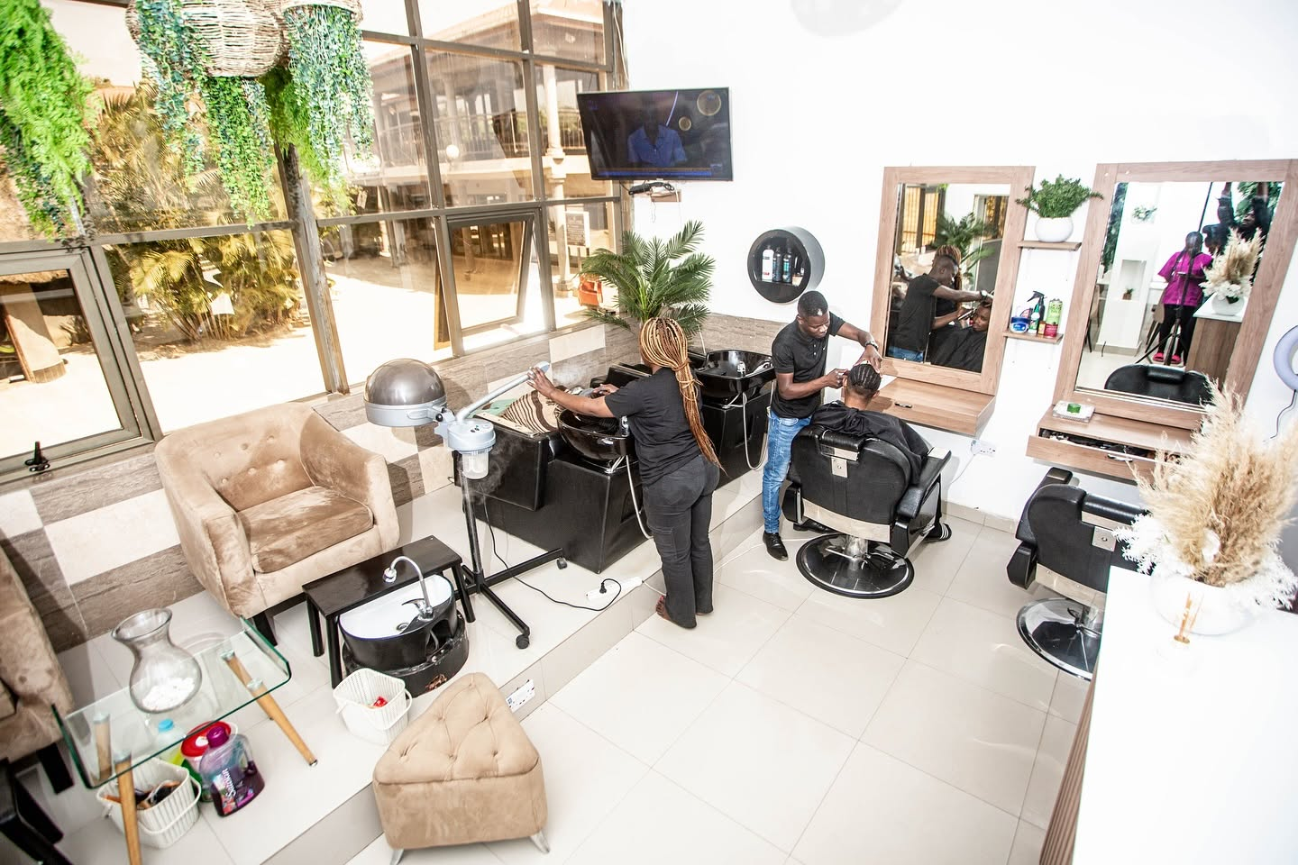 Professional salon services at Cosmic Hotel Zambia